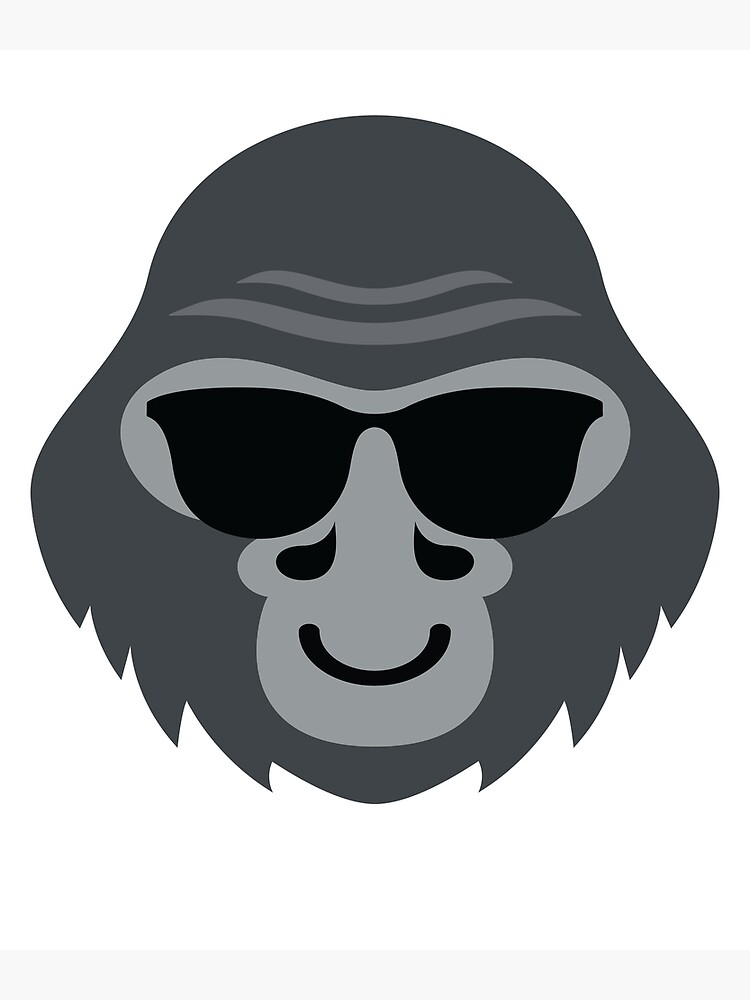 "Gorilla Emoji " Art Print by HippoEmo Redbubble