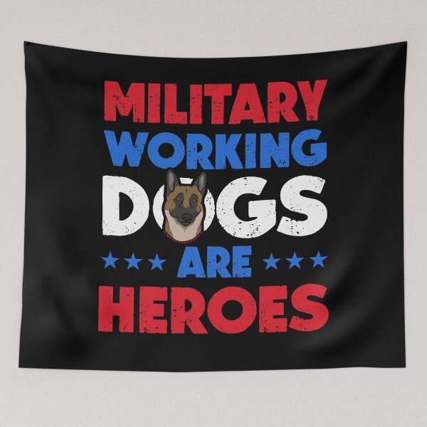 Artikelvorschau, Belgische Malinois, Helden der militärischen Arbeitshunde entworfen und verkauft von Gold Wings Tees.