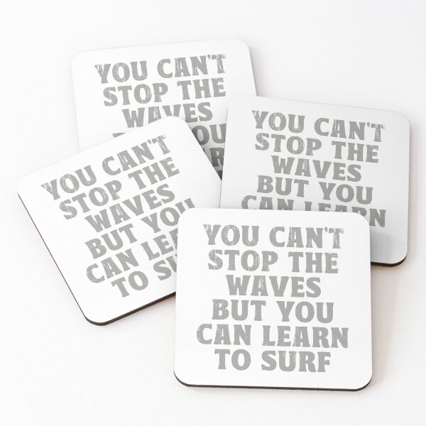 Item preview, Vintage Surf Quote You Can't Stop The Waves Learn To Surf designed and sold by TonySpencer.