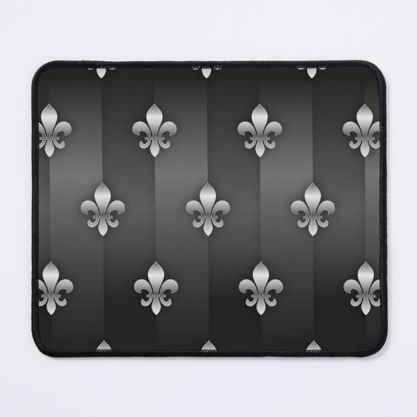 Artikelvorschau, Fleur de Lys / Fleur de Lis Grau Metallic-Look entworfen und verkauft von lathspell.