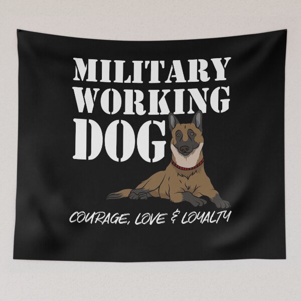 Item preview, Belgian Malinois Military Working Dog Courageous Hero designed and sold by Gold Wings Tees.