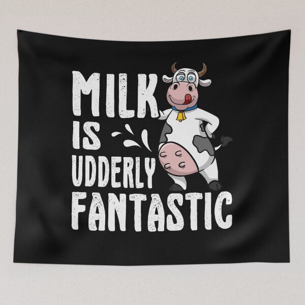 Item preview, Udderly Fantastic Milk Pun designed and sold by Gold Wings Tees.