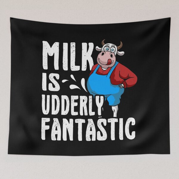 Item preview, Udderly Fantastic Milk Pun designed and sold by Gold Wings Tees.