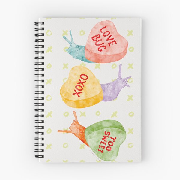 Item preview, Love Slugs Valentines Candy Hearts Watercolor  designed and sold by Valerie Englehart.