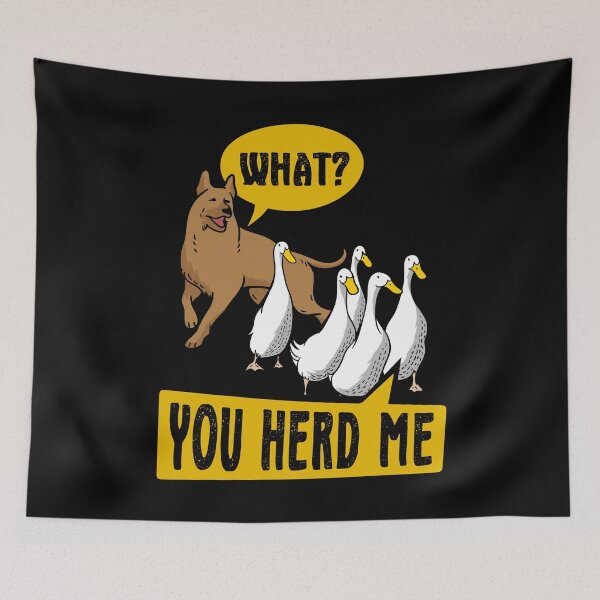 Item preview, Funny Duck Herding Conversation with Dog designed and sold by Gold Wings Tees.