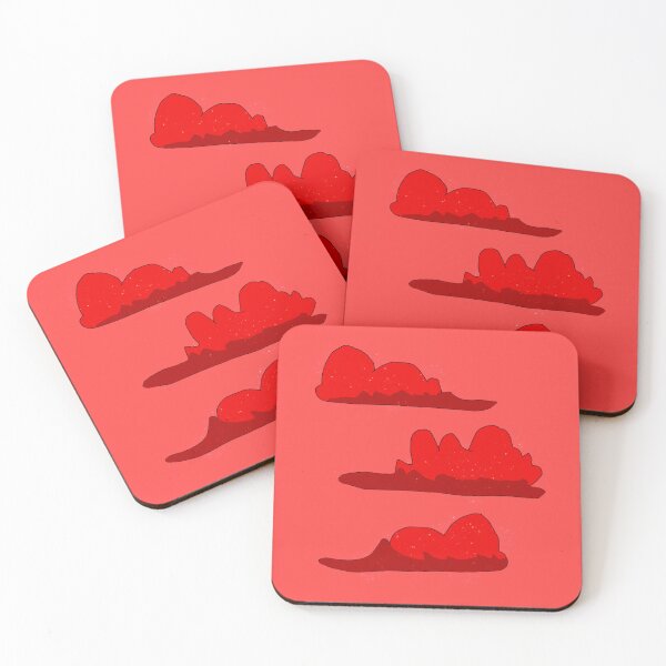 Item preview, Red Sparkly Fluffy Clouds designed and sold by Usagicollection.