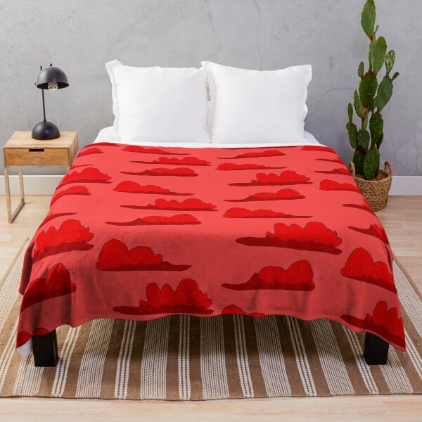 Item preview, Red Sparkly Fluffy Clouds designed and sold by Usagicollection.