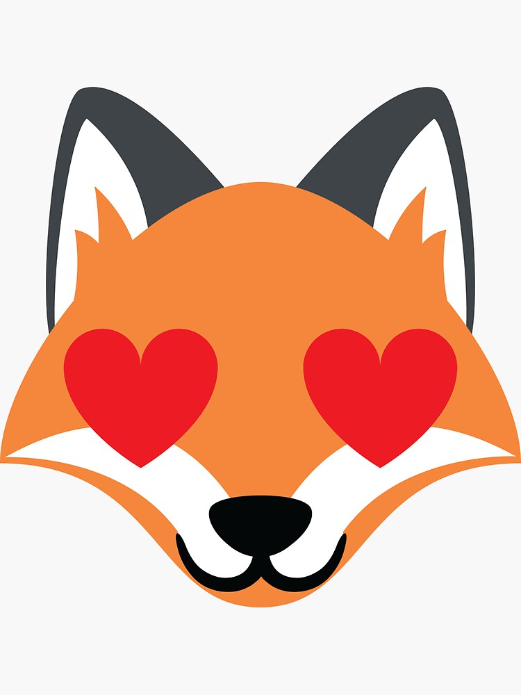 "Red fox Emoji " Sticker by HippoEmo Redbubble