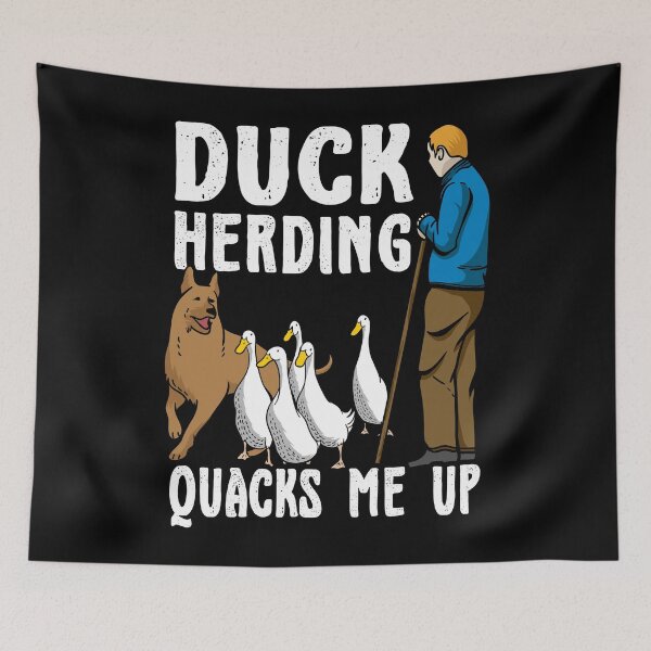 Item preview, Funny Quacks Me Up Duck Herding Pun designed and sold by Gold Wings Tees.