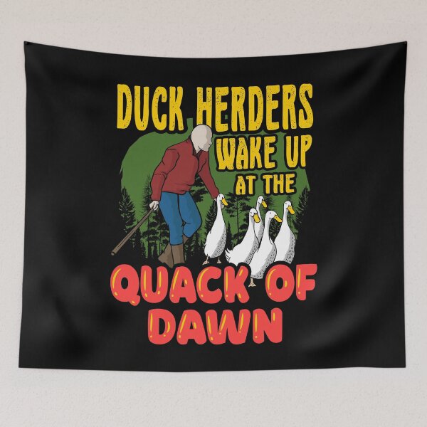 Item preview, Funny Quack of Dawn Competitive Duck Herding Pun designed and sold by Gold Wings Tees.