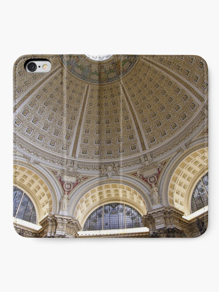 Alternate view of Ceiling of the Library of Congress Reading Room iPhone Wallet
