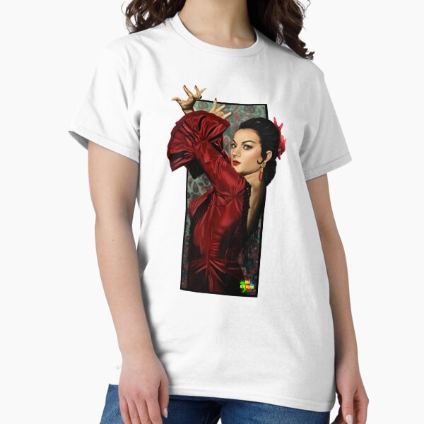 Vista previa del artículo con la obra «Lola Flores camiseta clásica», diseñado y vendido por trujilloorborne.