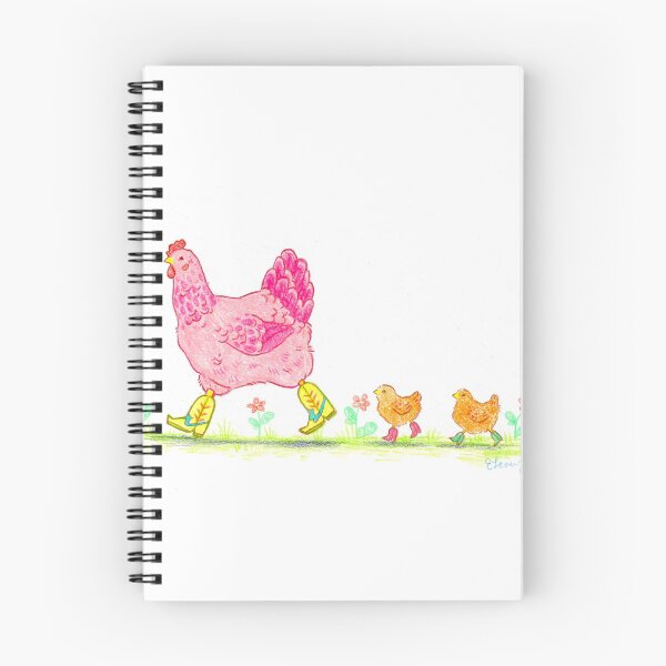 Item preview, Cowgirl Chicken and Chicks with Flowers designed and sold by eleary.