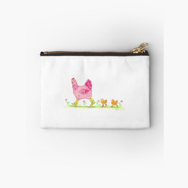 Item preview, Cowgirl Chicken and Chicks with Flowers designed and sold by eleary.