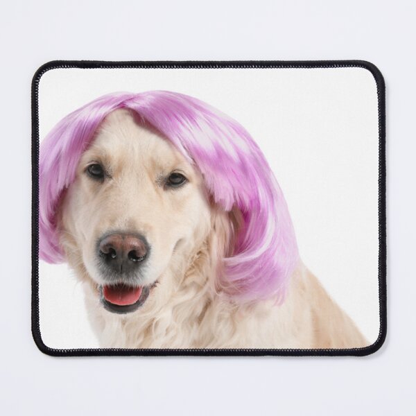 Item preview, dog with wig   designed and sold by BusyPuzzlea.