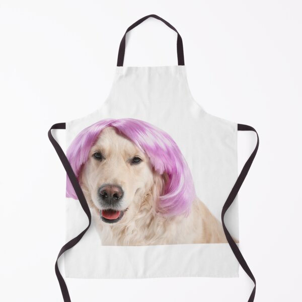 Item preview, dog with wig designed and sold by BusyPuzzlea.