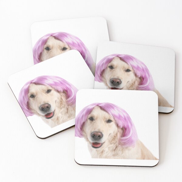 Item preview, dog with wig   designed and sold by BusyPuzzlea.