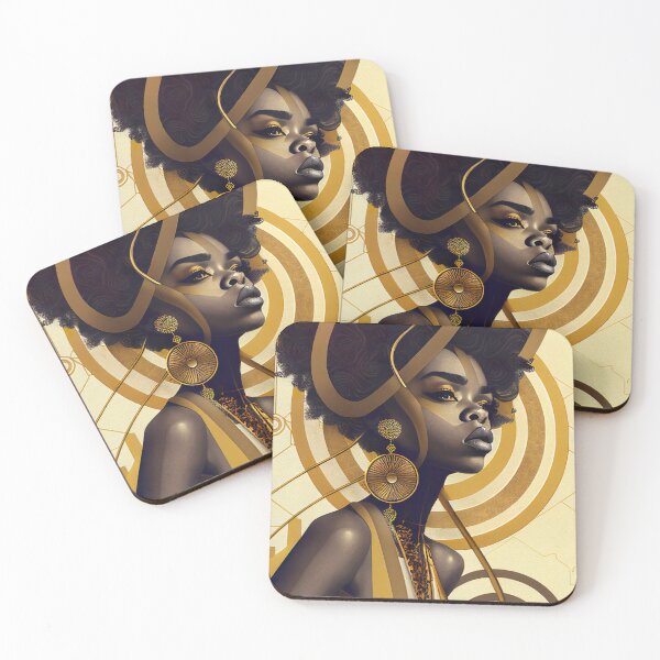 Item preview, Black and Gold Women Geometric Wall Art designed and sold by Dilematiccoma.
