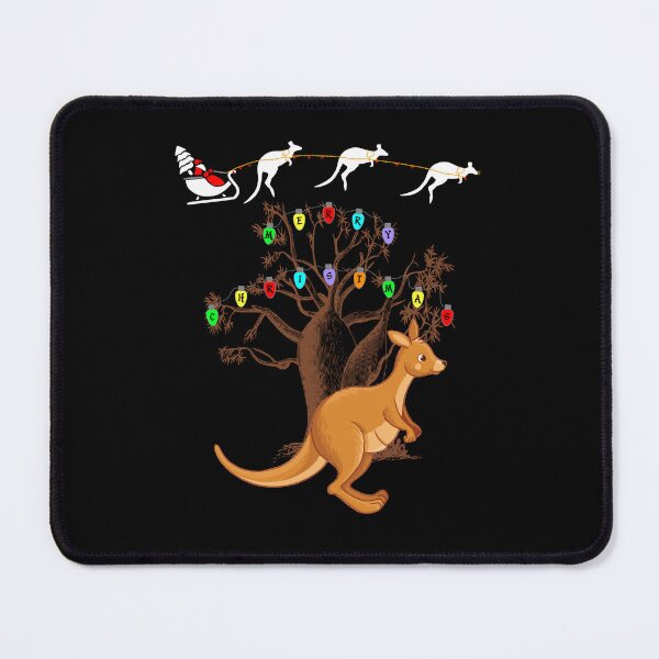 Item preview, Cute Joey Kangaroo And Australian Boab Tree With Christmas Lights Spelling Merry Christmas designed and sold by Oaks Creations.