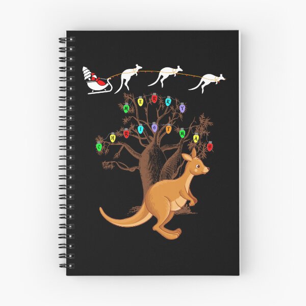 Item preview, Cute Joey Kangaroo And Australian Boab Tree With Christmas Lights Spelling Merry Christmas  designed and sold by Oaks Creations.