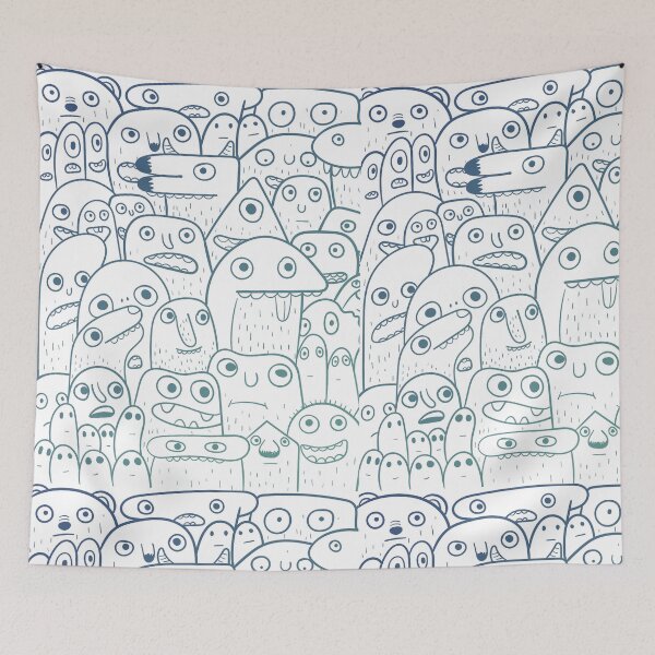 Item preview, We are doodles- blue madness designed and sold by NiluWorks.
