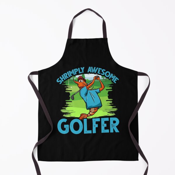 Item preview, Funny Shrimp/Prawn Pun Golfer. Shrimply Awesome Golfer designed and sold by Gold Wings Tees.
