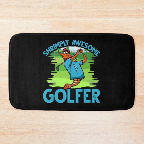 Item preview, Funny Shrimp/Prawn Pun Golfer. Shrimply Awesome Golfer designed and sold by Gold Wings Tees.