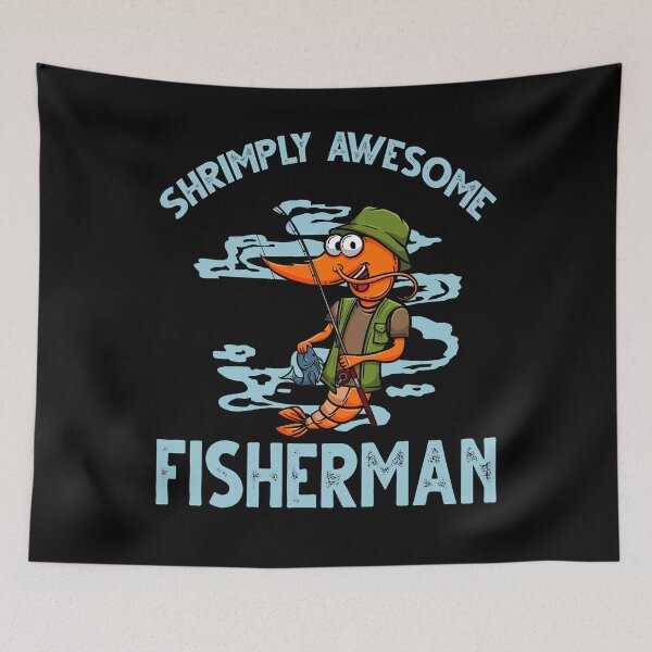 Item preview, Funny Shrimp/Prawn Pun. Shrimply Awesome Fisherman designed and sold by Gold Wings Tees.