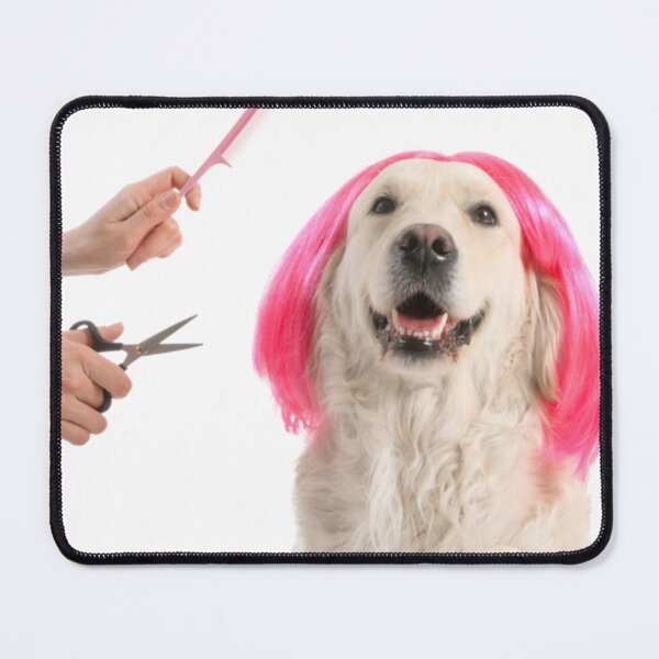 Item preview, dog with wig   designed and sold by BusyPuzzlea.