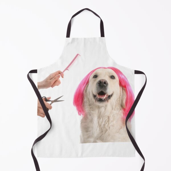 Item preview, dog with wig designed and sold by BusyPuzzlea.