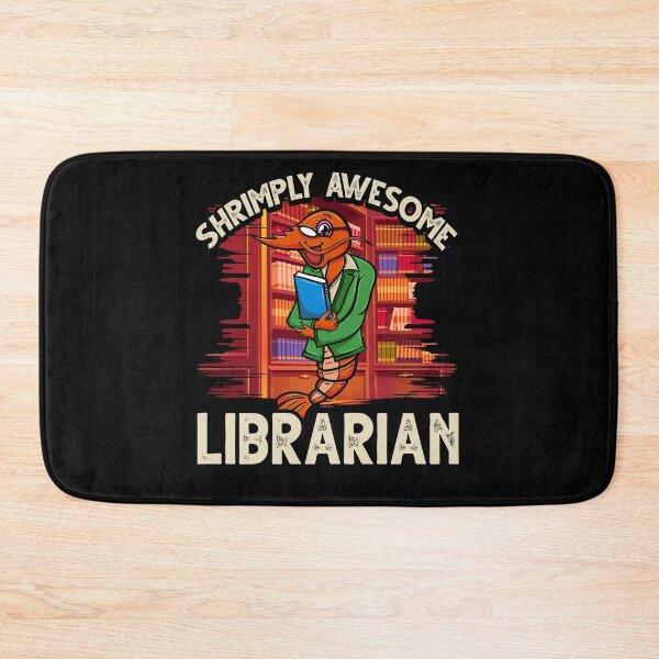 Item preview, Funny Shrimp/Prawn Pun. Shrimply Awesome librarian designed and sold by Gold Wings Tees.