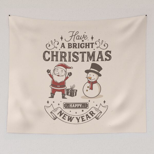 Item preview, Retro Have a Bright Christmas Happy New Year designed and sold by bolimj.