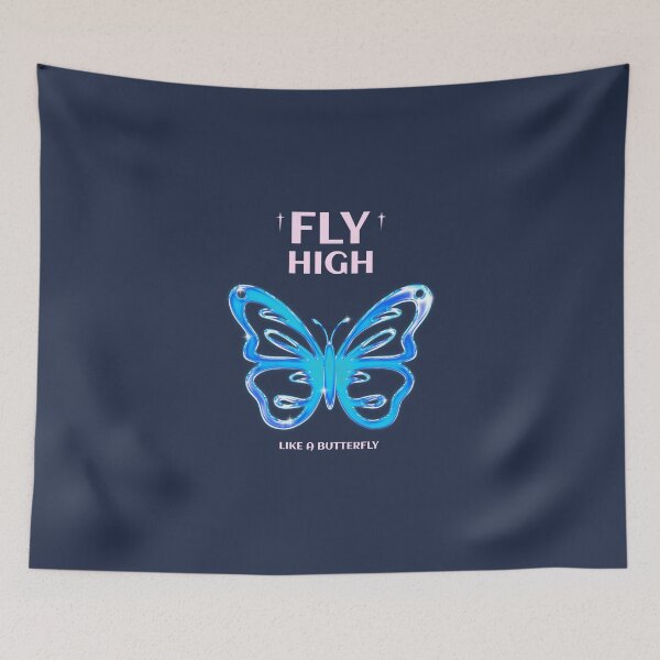 Item preview, Fly High Like a Butterfly (Blue)  designed and sold by RealCode.