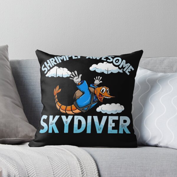 Item preview, Funny Shrimp/Prawn Pun for Skydiver. Shrimply Awesome Skydiver designed and sold by Gold Wings Tees.