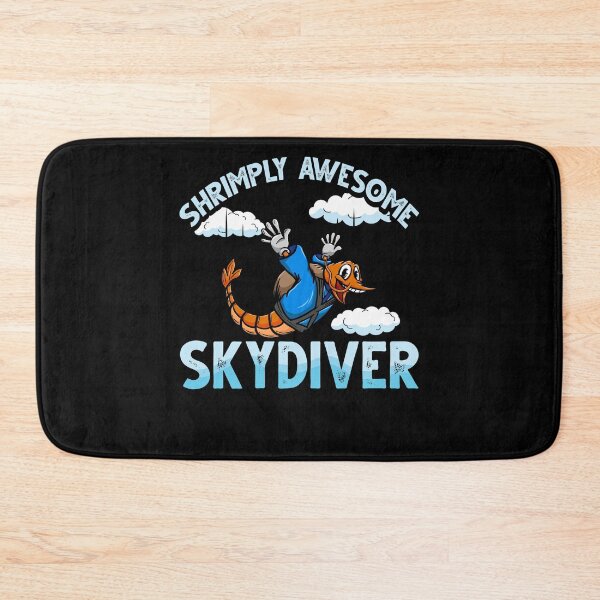 Item preview, Funny Shrimp/Prawn Pun for Skydiver. Shrimply Awesome Skydiver designed and sold by Gold Wings Tees.