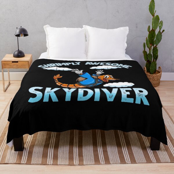 Item preview, Funny Shrimp/Prawn Pun for Skydiver. Shrimply Awesome Skydiver designed and sold by Gold Wings Tees.