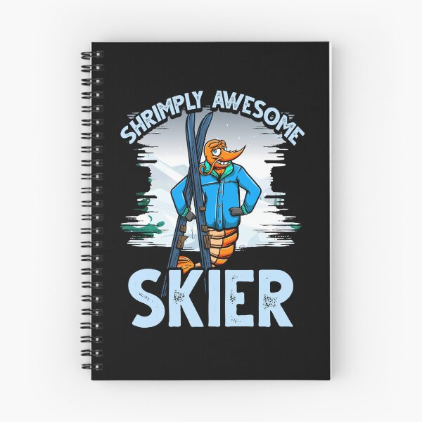 Item preview, Funny Shrimp/Prawn Pun Skier. Shrimply Awesome Skier designed and sold by Gold Wings Tees.