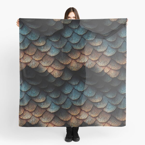 Colorful Dragon-Scale Armor for Everyday Use Scarf