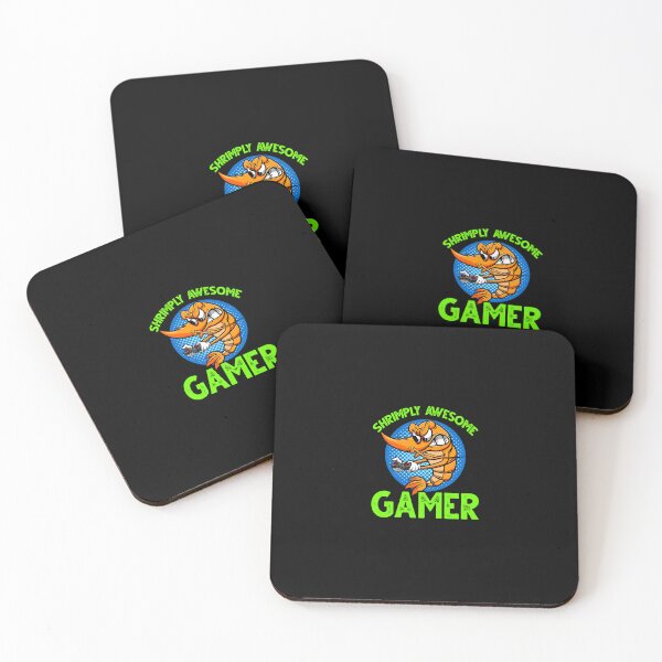 Item preview, Funny Shrimp/Prawn Pun. Shrimply Awesome Gamer designed and sold by Gold Wings Tees.