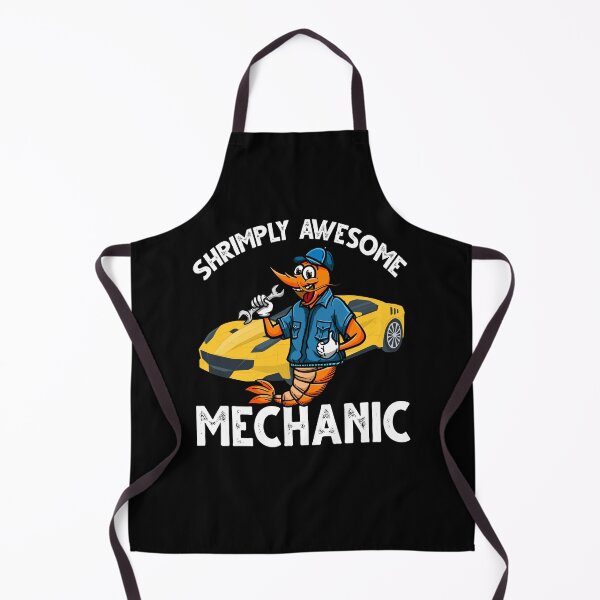 Item preview, Funny Shrimp/Prawn Pun for an Auto. Shrimply Awesome Mechanic designed and sold by Gold Wings Tees.