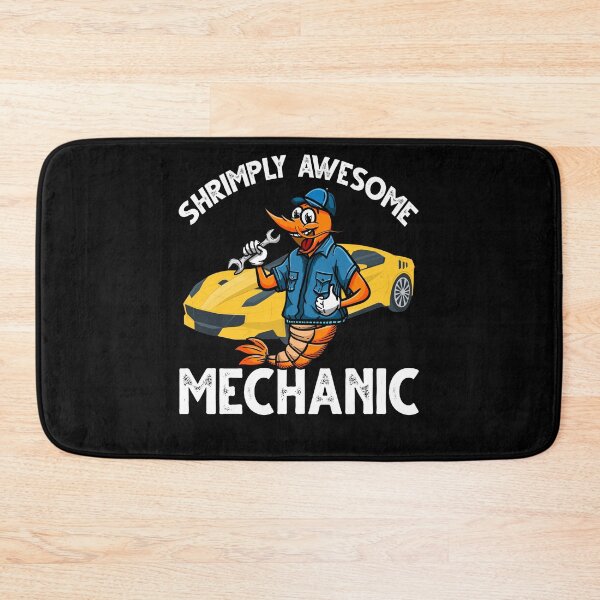 Item preview, Funny Shrimp/Prawn Pun for an Auto. Shrimply Awesome Mechanic designed and sold by Gold Wings Tees.