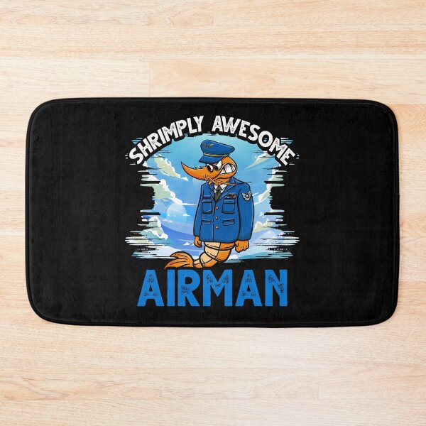 Item preview, Funny Shrimp/Prawn Pun. Shrimply Awesome Airman. designed and sold by Gold Wings Tees.