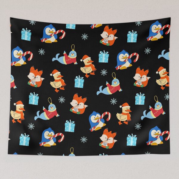 Item preview, Merry Christmas cute animals designed and sold by DigitalArtTrend.