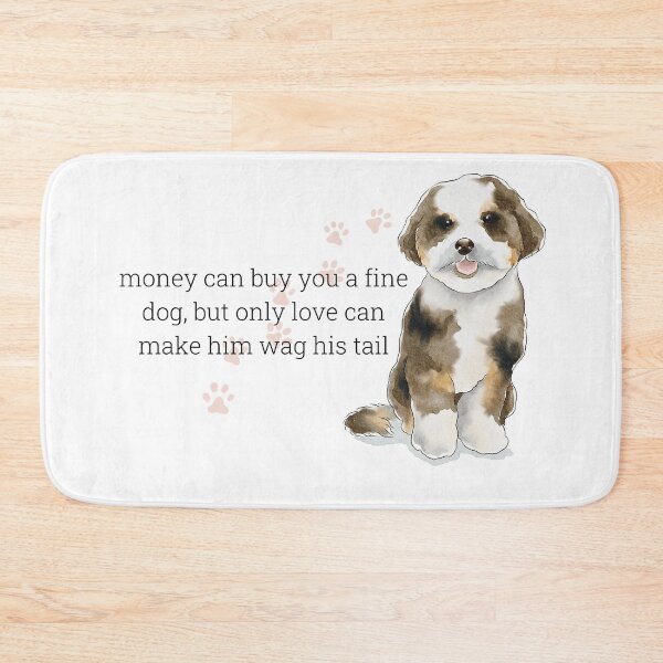 Item preview, Money can buy you a fine dog, but only love can make him wag his tail | Light Pink designed and sold by HabibiBears.