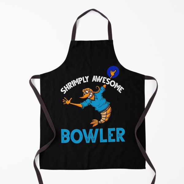 Item preview, Funny Shrimp/Prawn Pun. Shrimply Awesome Bowler designed and sold by Gold Wings Tees.