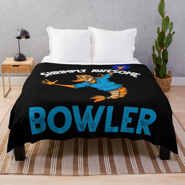 Item preview, Funny Shrimp/Prawn Pun. Shrimply Awesome Bowler designed and sold by Gold Wings Tees.