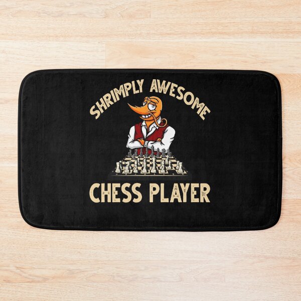 Item preview, Funny Shrimp/Prawn Pun for a Chess Player. Shrimply Awesome Chess Player designed and sold by Gold Wings Tees.