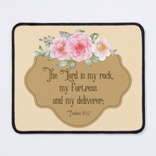 Item preview, Old Testament verse - The LORD is my rock, my fortress and my deliverer - Psalms 18:2 designed and sold by THEARESTON.