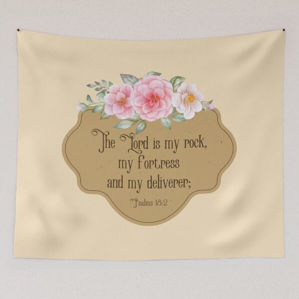 Item preview, Old Testament verse - The LORD is my rock, my fortress and my deliverer - Psalms 18:2 designed and sold by THEARESTON.