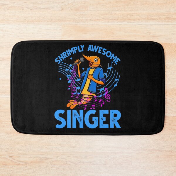 Item preview, Funny Shrimp/Prawn Pun. Shrimply Awesome Singer designed and sold by Gold Wings Tees.